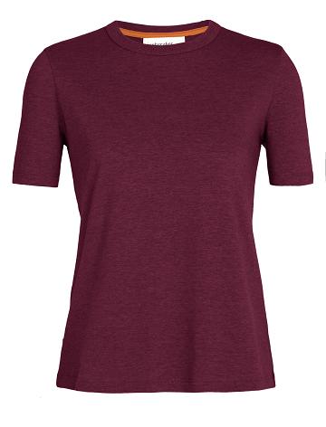 Dámské Tričko Icebreaker Tencel Bavlněné Krátké Sleeve Růžové | CZ 1350KORI